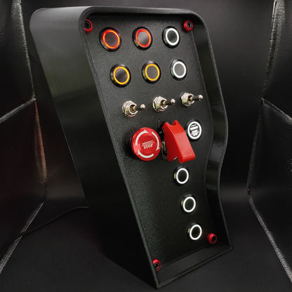 Right angle view of the Nürburgring Edition showing the black aluminium buttons and patriotic German LEDs.