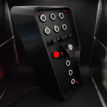 Right angle view of Stealth Red Edition highlighting the matte finish and red bolt surrounds.