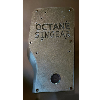 Rear view showing the universal VESA 75 and 100 mounting points, secondary peripheral mounting holes and black USB-C connectivity port.